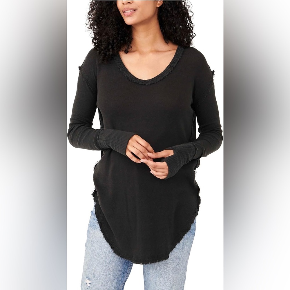 We The Free Charcoal Long Sleeve Tee